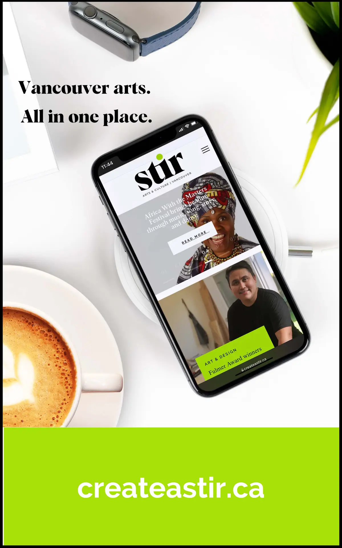 Vancouver arts. All in one place. Stir: Arts & Culture | Vancouver. createastir.ca