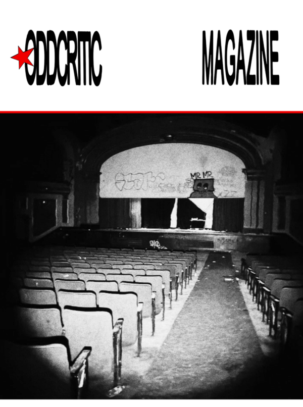 ODDCRITIC MAGAZINE cover - photo of old, empty theatre