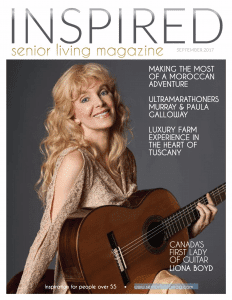 INSPIRED senior living Canadian Magazine Cover September 2017 - Lifestyles of people over 55.