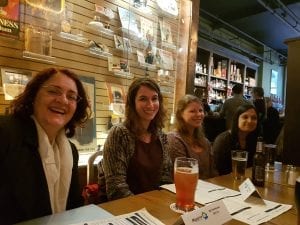 Sylvia Skene Jessica Key Natasha Sanders-Kay Shashi Bhat at social after 2017 AGM