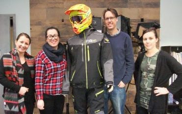 Mountain Sledder staff, intern & mannequin