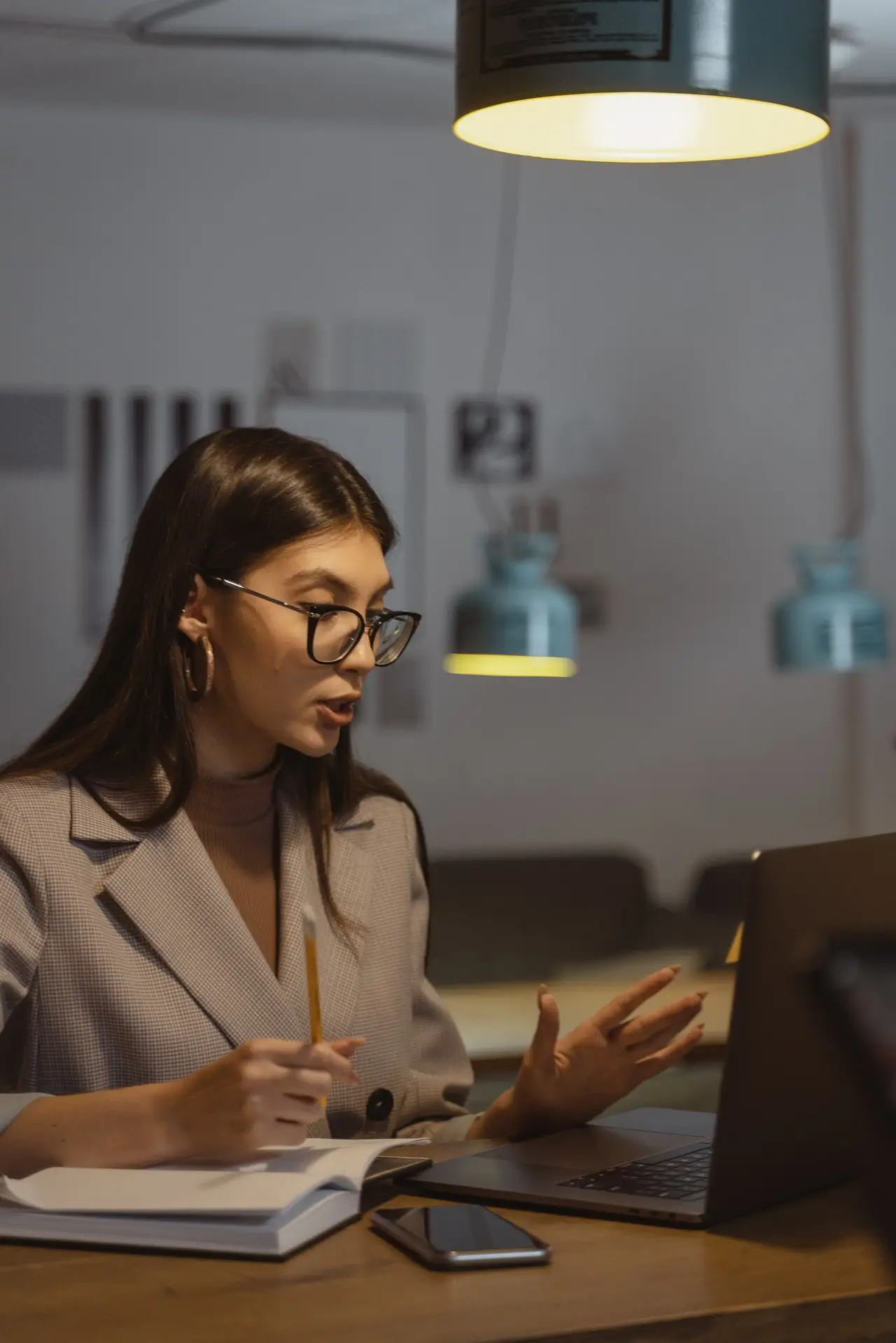 Woman looking at computer screen