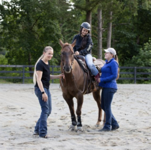 3 with horse - photo Sue Ferguson