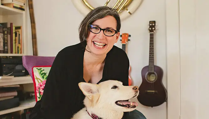 Kim Werker with dog