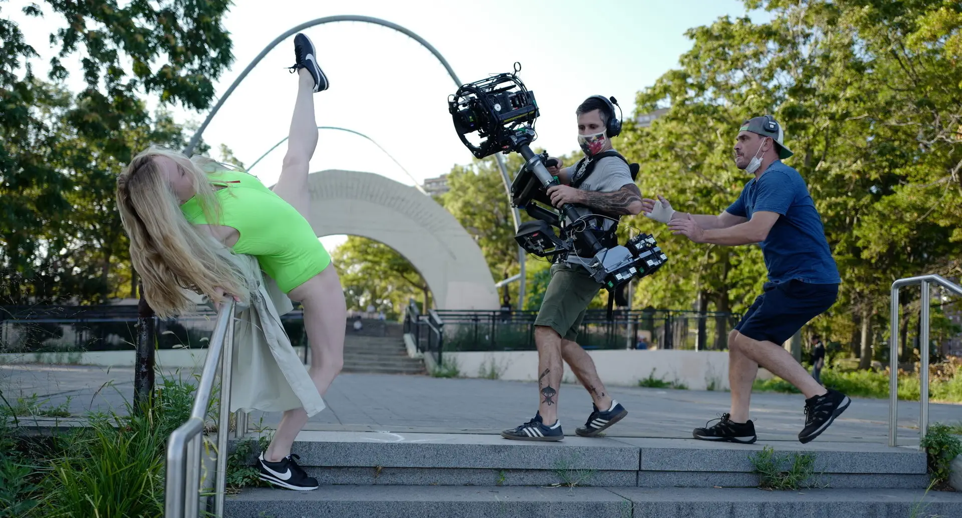 Sara Mearns & crew members filming Another Dance Film - Photo by Jose Tutes