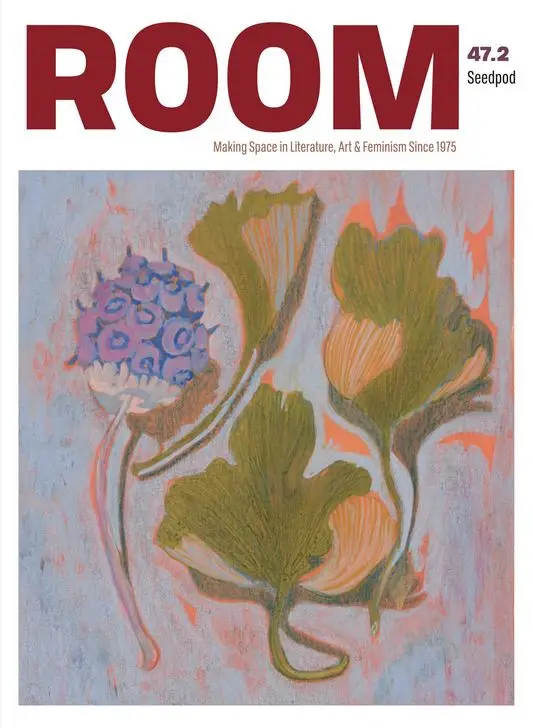 cover of Room magazine 47.2, featuring drawing of stylized seedpot and leaves