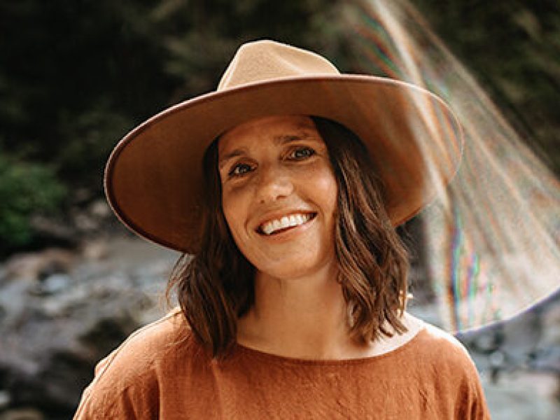 Jenn Dykstra wearing hat